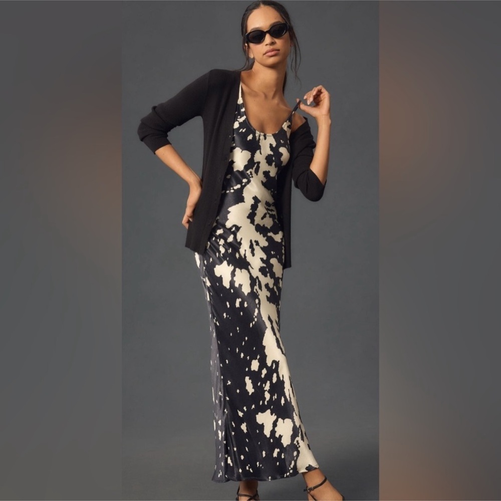 Black and White Patterned Maxi Dress